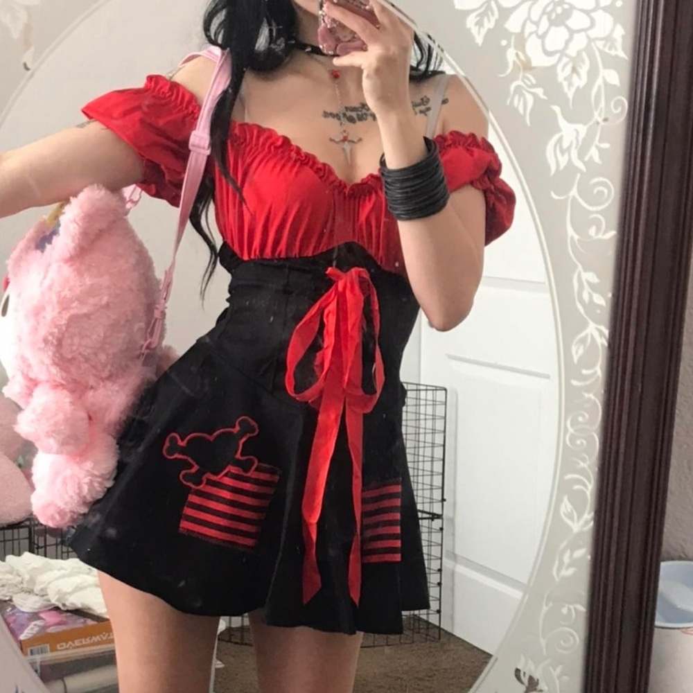 peasant babydoll mini dress